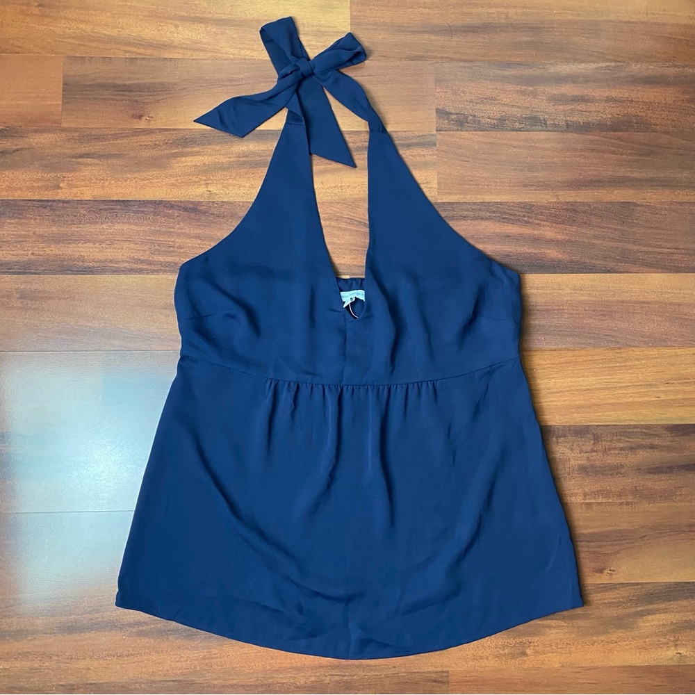 Banana Republic new with tags halter navy blue size 14 dress top NWT